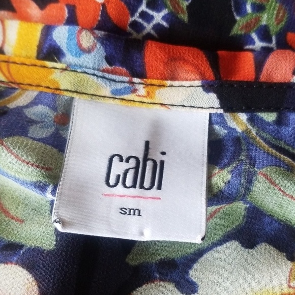 Cabi Womens Amour Semi Sheer Floral Blouse small - Picture 5 of 8